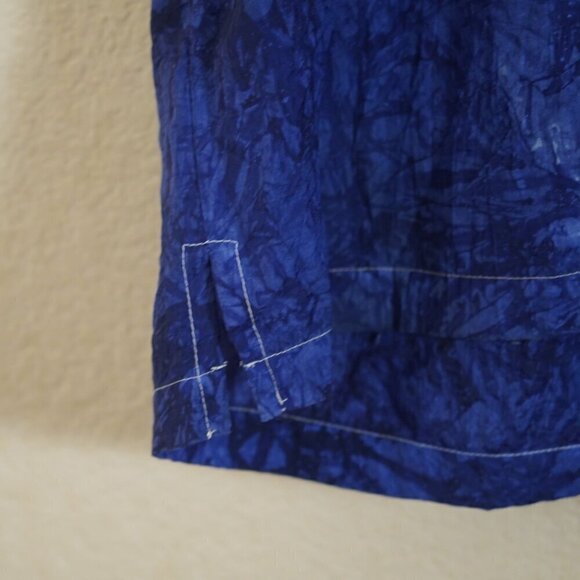 Vintage BC Ethic Smooth Fit Blue Marbling Print Long Sleeve Shirt XL Western - Picture 4 of 6